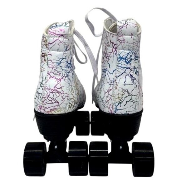 Colorful Abstract Design Roller Skates With Quad Wheels &‎ Laces - Picture 3 of 5